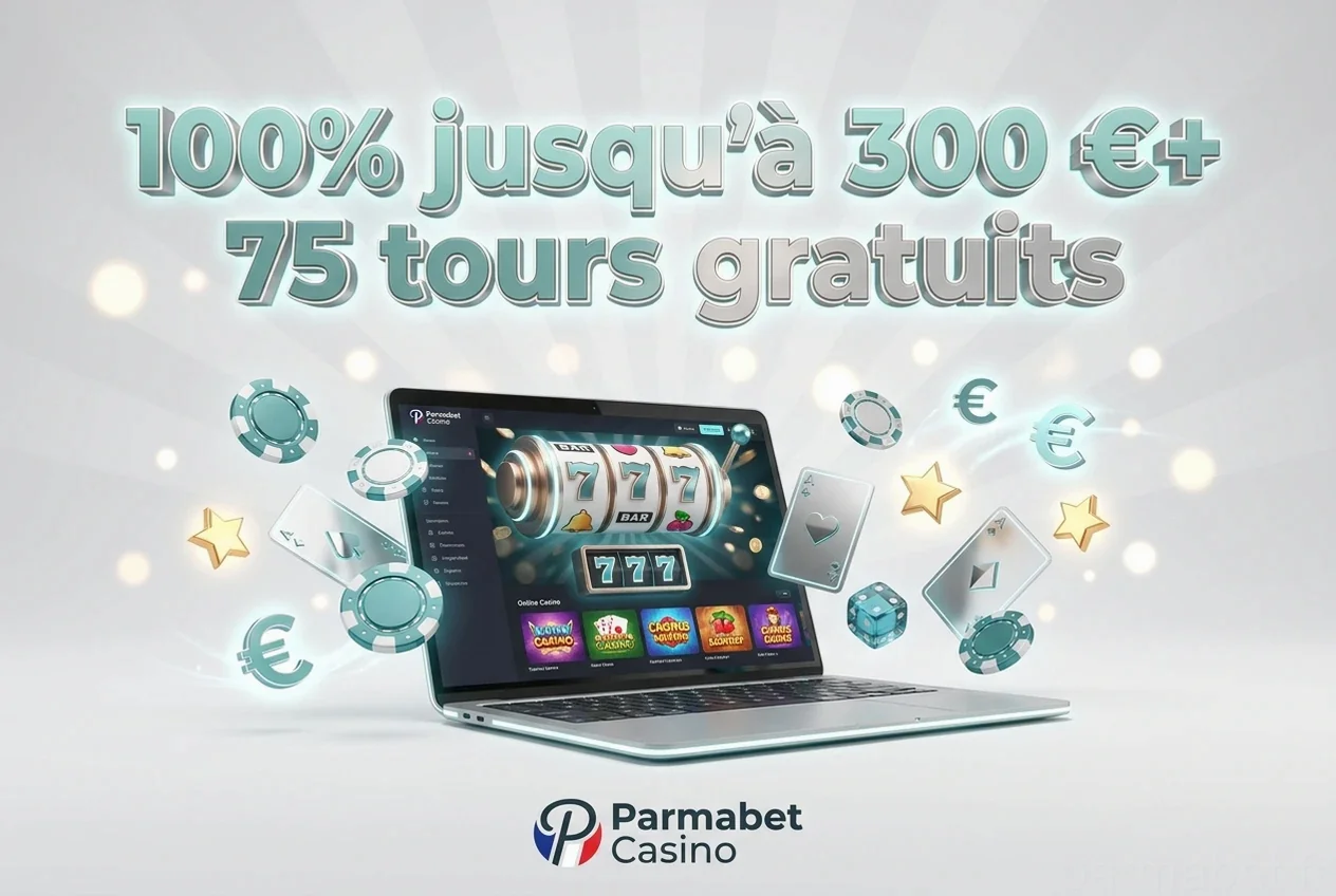 100% jusqu'à 300 €+ 75 tours gratuits